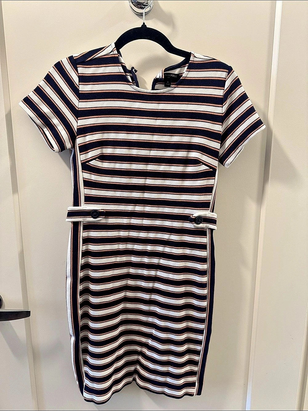 Banana Republic Striped Mini Dress in Blue & White Size 0
